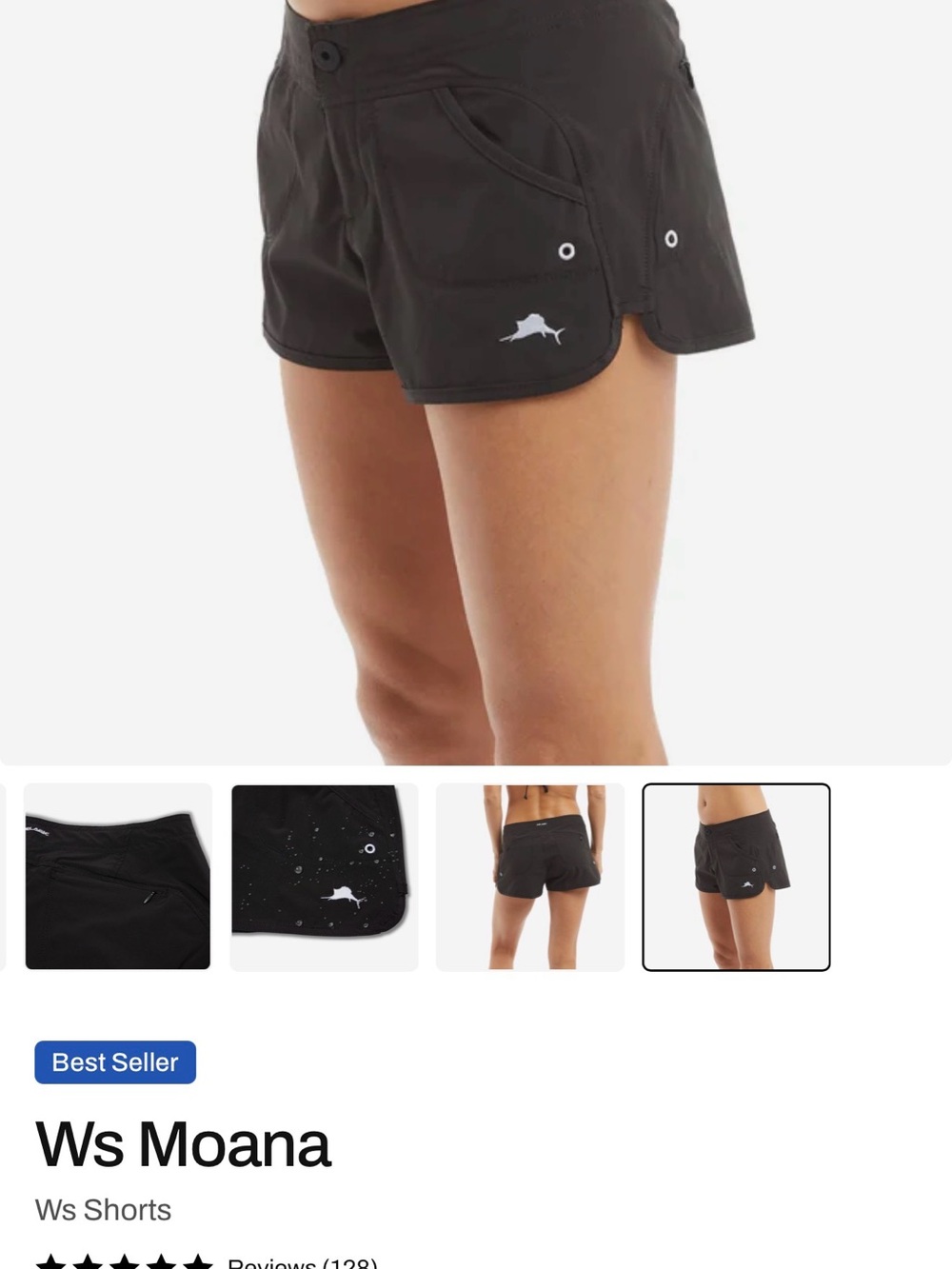 Pelagic Moana Women's Black Athletic Shorts